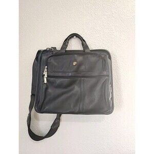 Targus Black/Grey Padded Laptop Messenger Bag Briefcase With Shoulder Strap